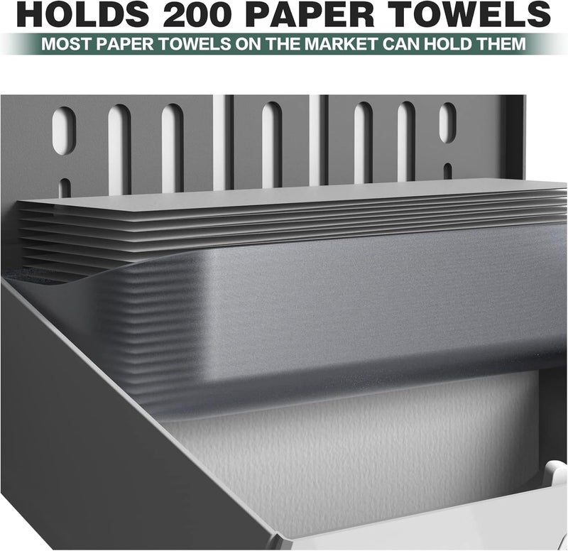 interhasa! ! Commercial Paper Towel Dispenser Wall Mounted, Adhesive Multifold Trifold c Fold Paper Towel Dispenser for Bathroom 10.8" L x 3.5" W x 8" H - Image 4